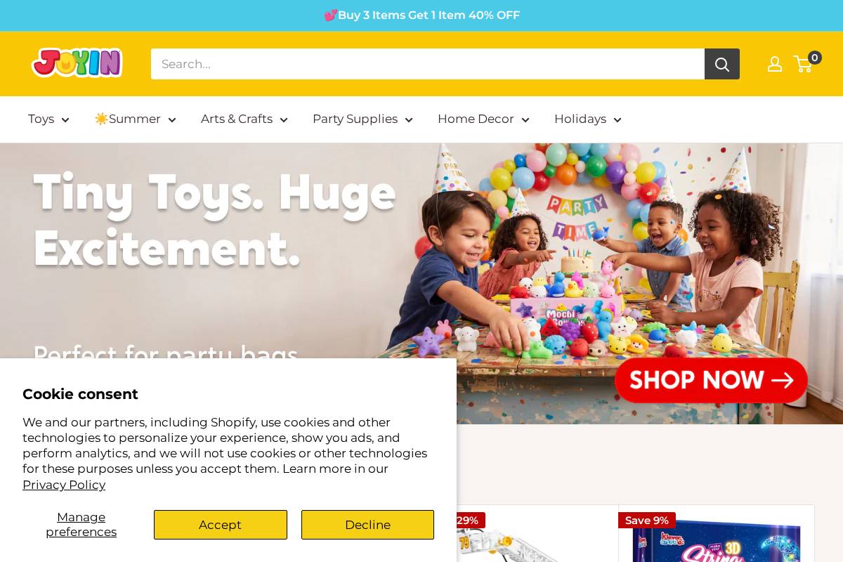 joyin.com homepage screenshot