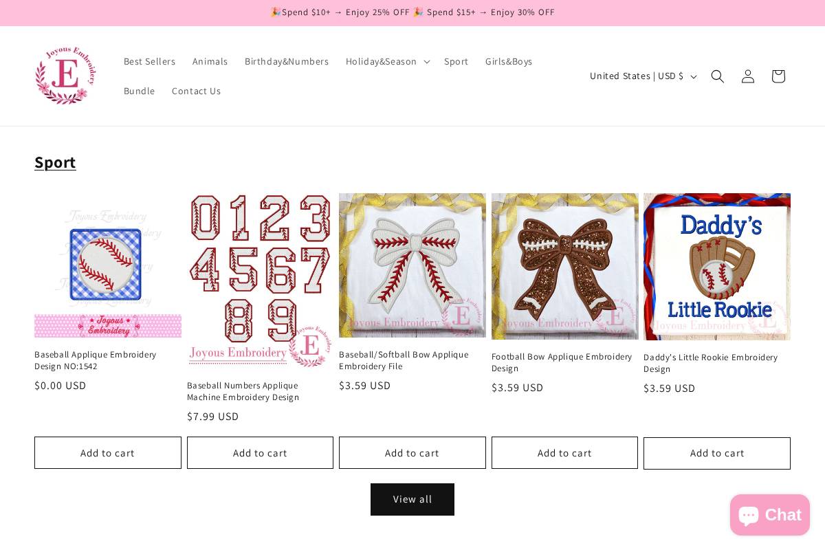 joyousembroidery.net homepage screenshot