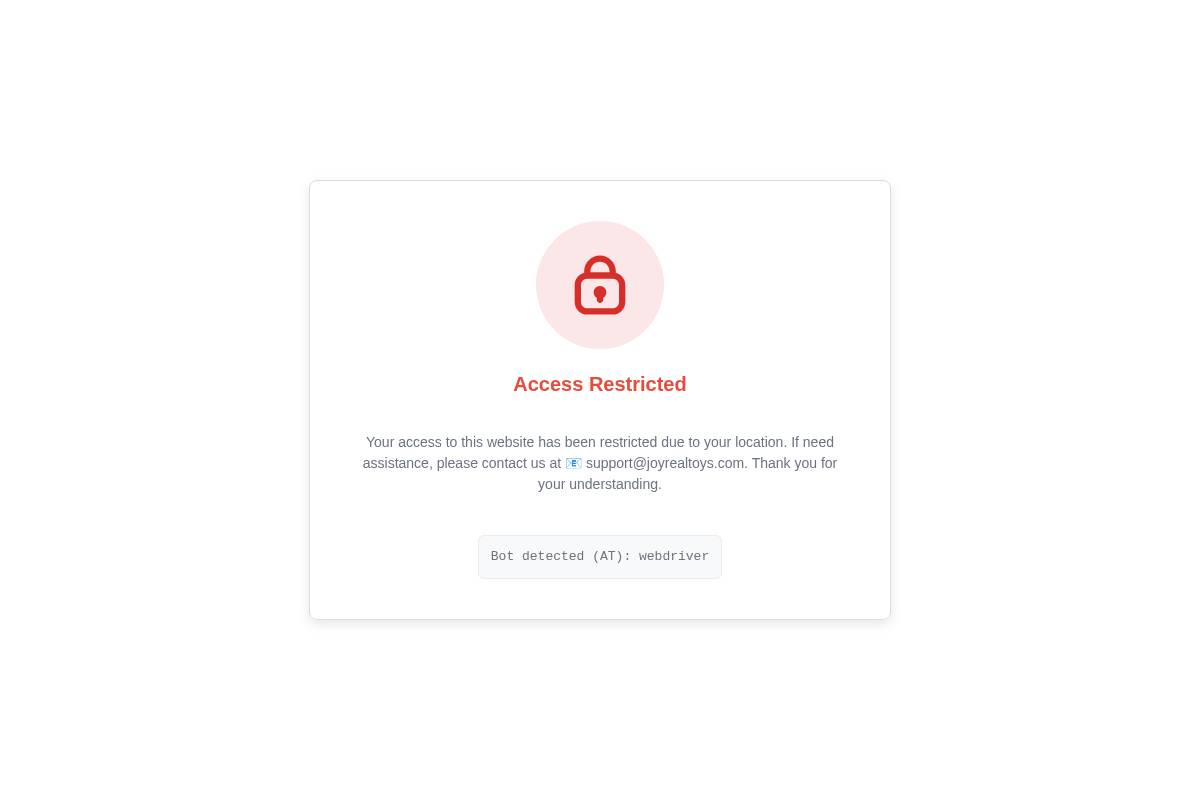 joyrealtoys.com homepage screenshot