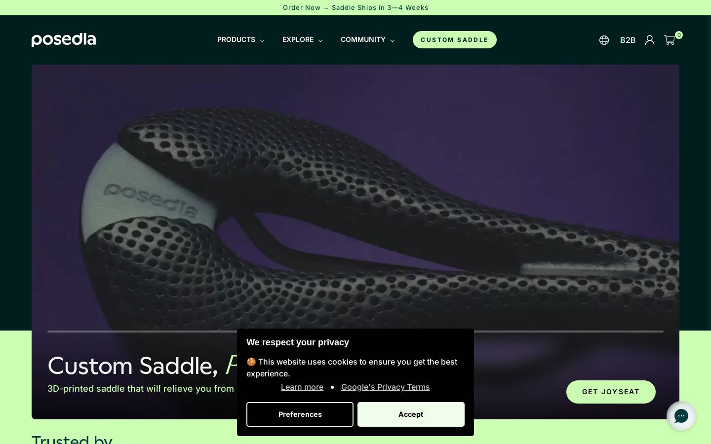 joyseat.com homepage screenshot