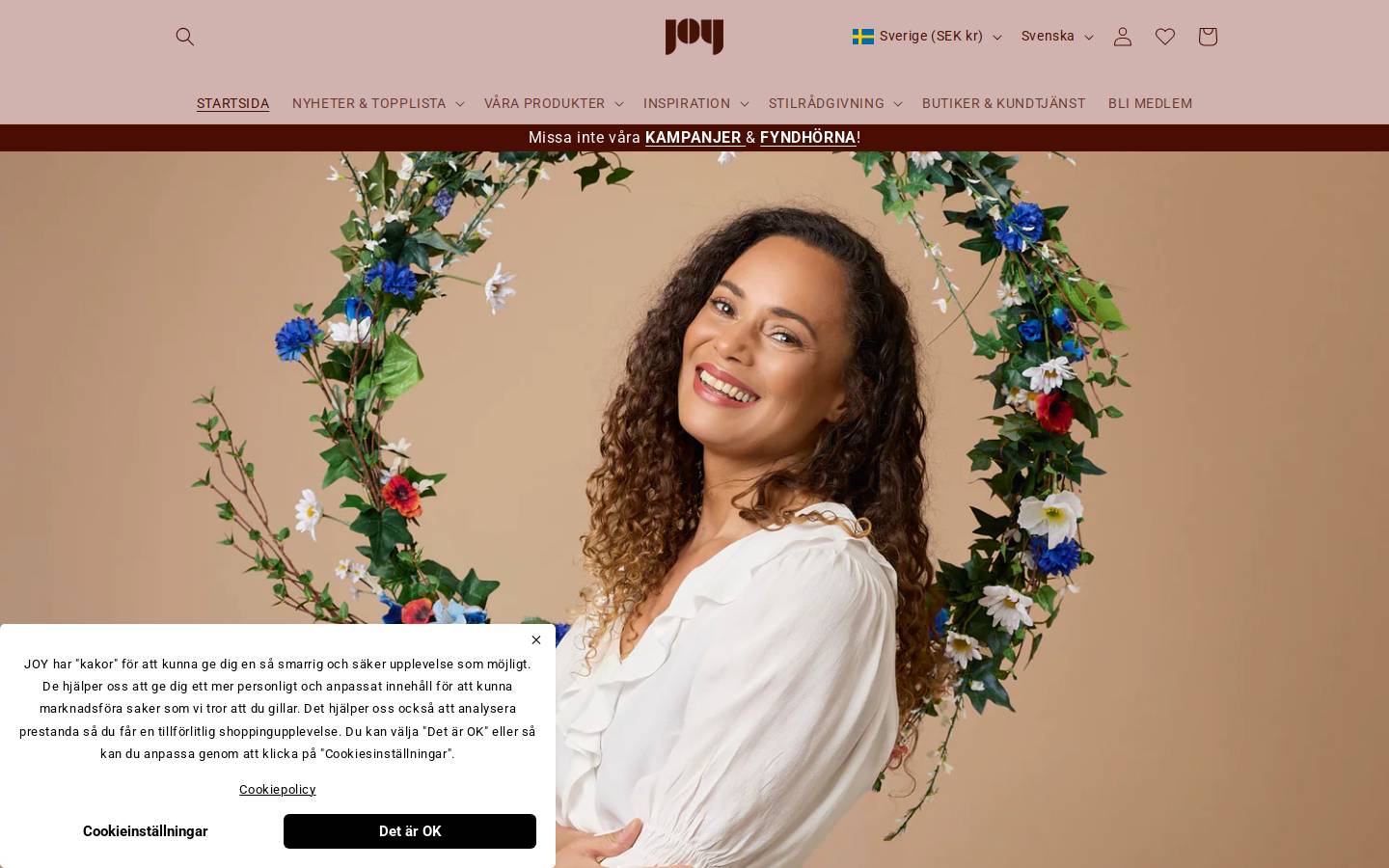 Joyshop homepage screenshot