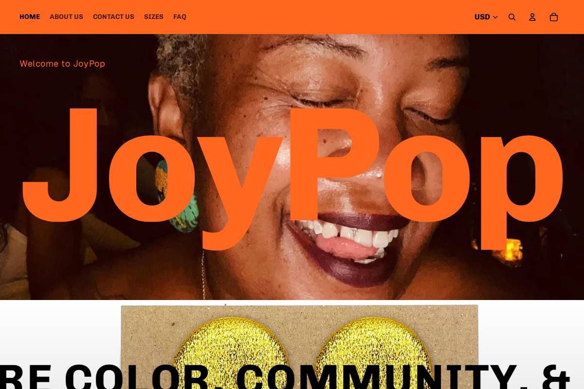 joyyypoppp.com homepage screenshot