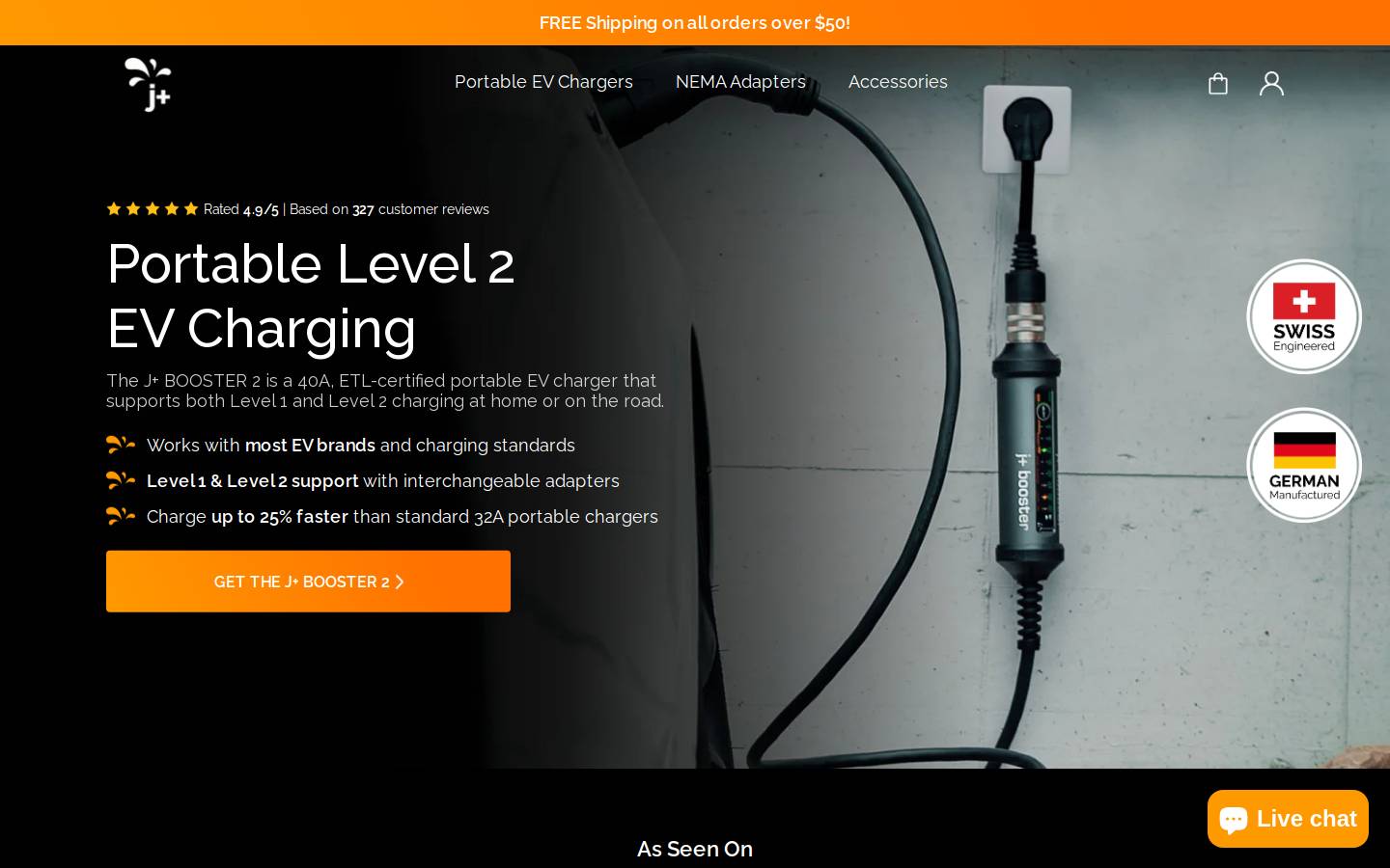 jplusbooster.com homepage screenshot