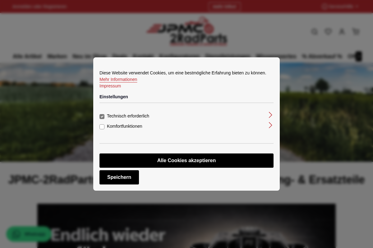 jpmc-2radparts.de homepage screenshot