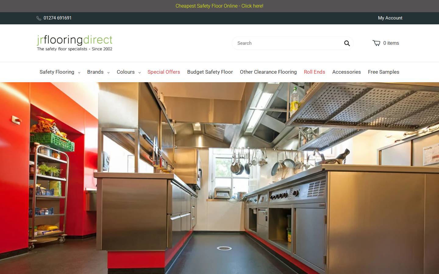 JR Flooring Direct homepage screenshot