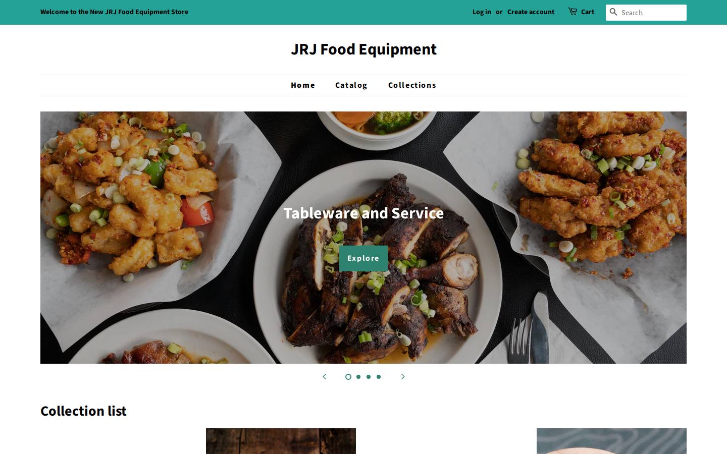 jrjfoodequipment.com homepage screenshot