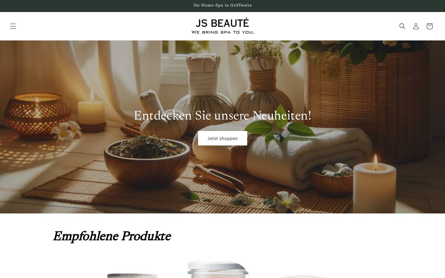 jsbeaute.de homepage screenshot