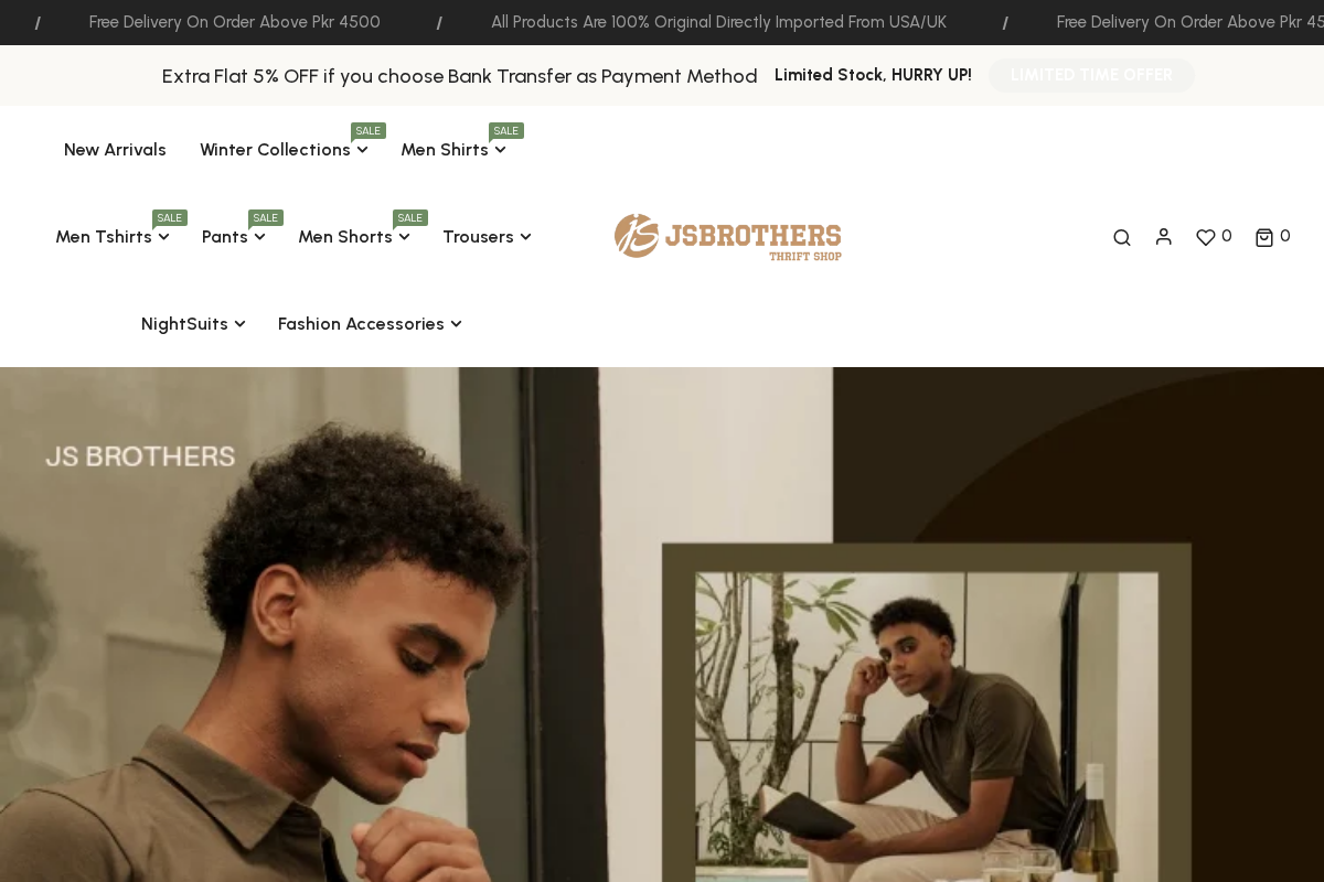 jsbrothers.pk homepage screenshot