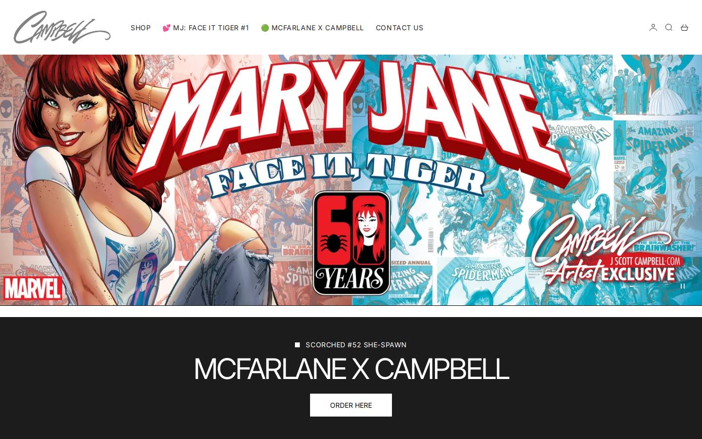 J. Scott Campbell homepage screenshot