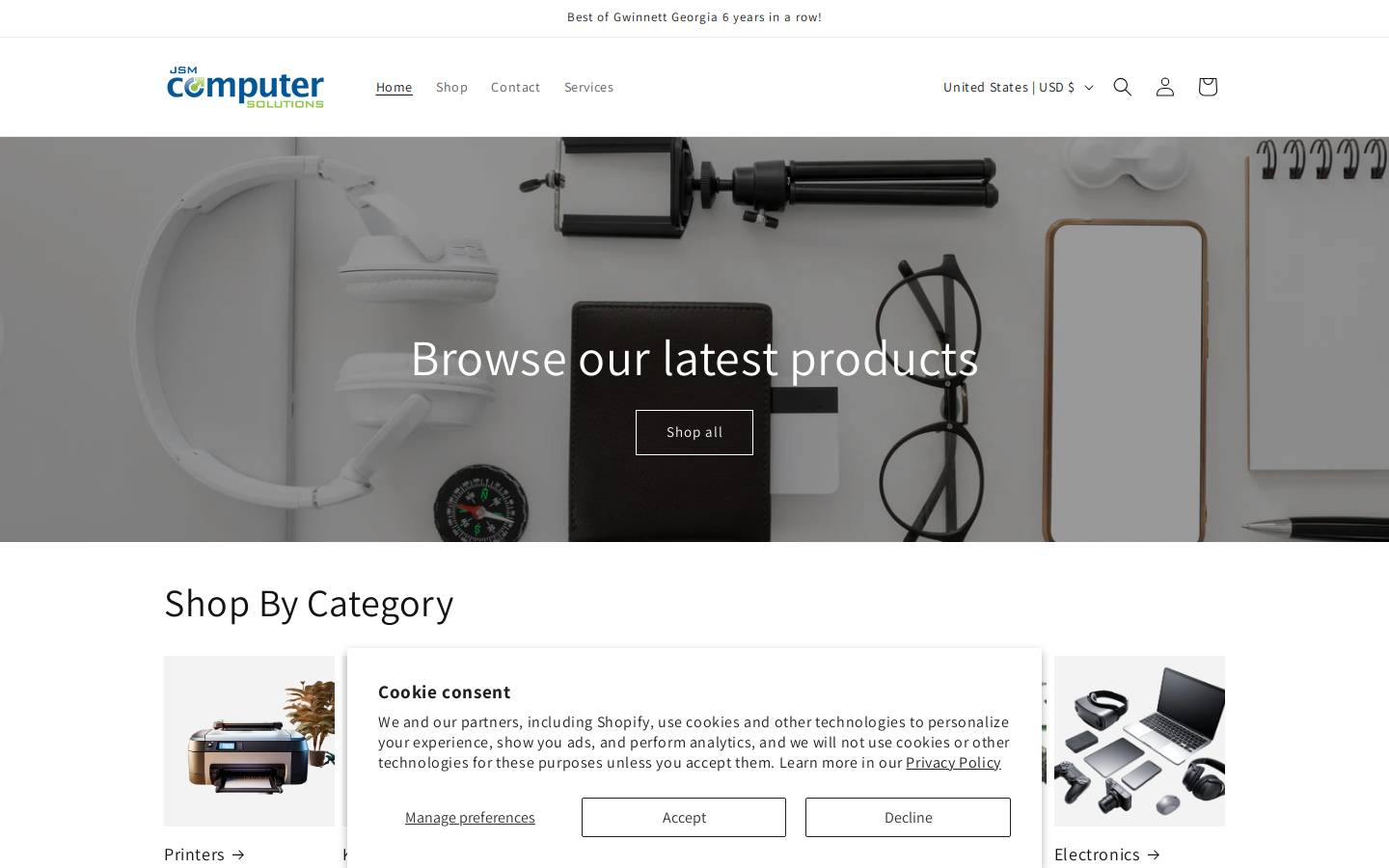 jsmcomputersolutions.com homepage screenshot