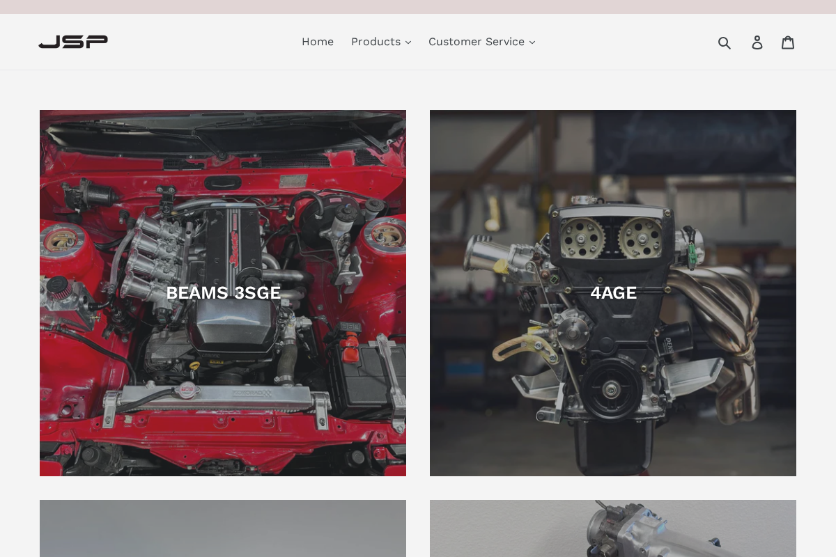 JSP Fab homepage screenshot