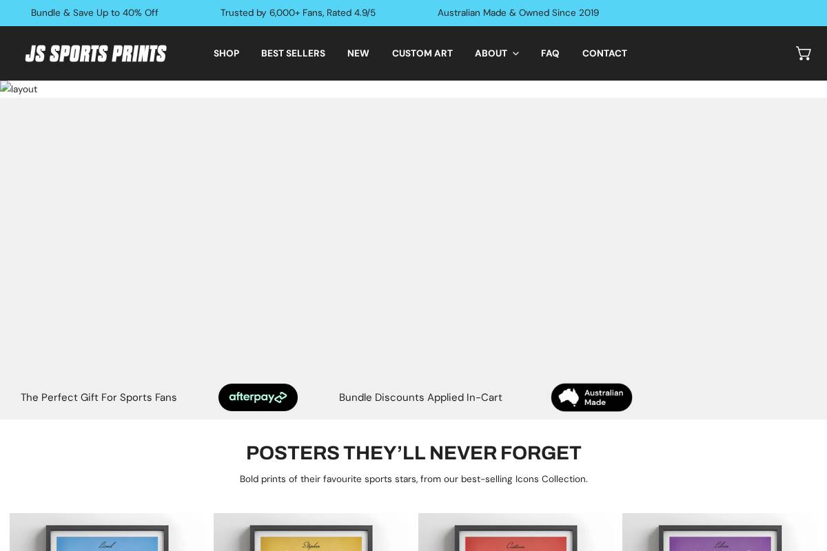 jssportsprints.com homepage screenshot