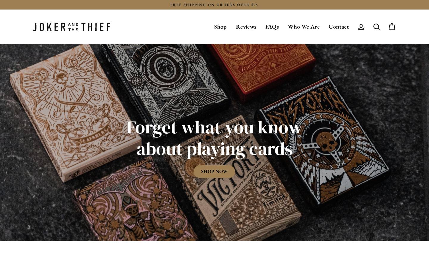 jtplayingcards.com homepage screenshot