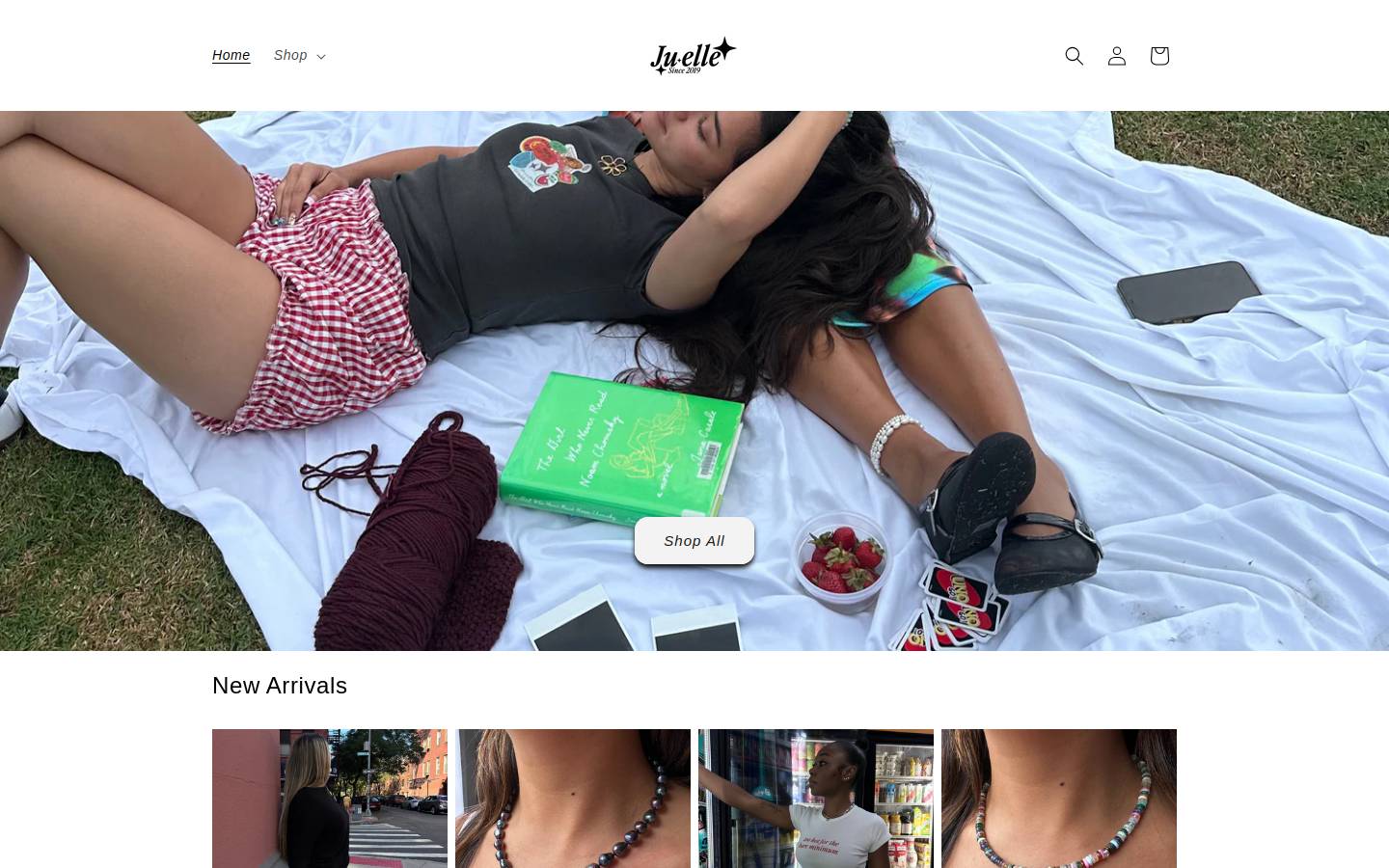 ju-elle.com homepage screenshot