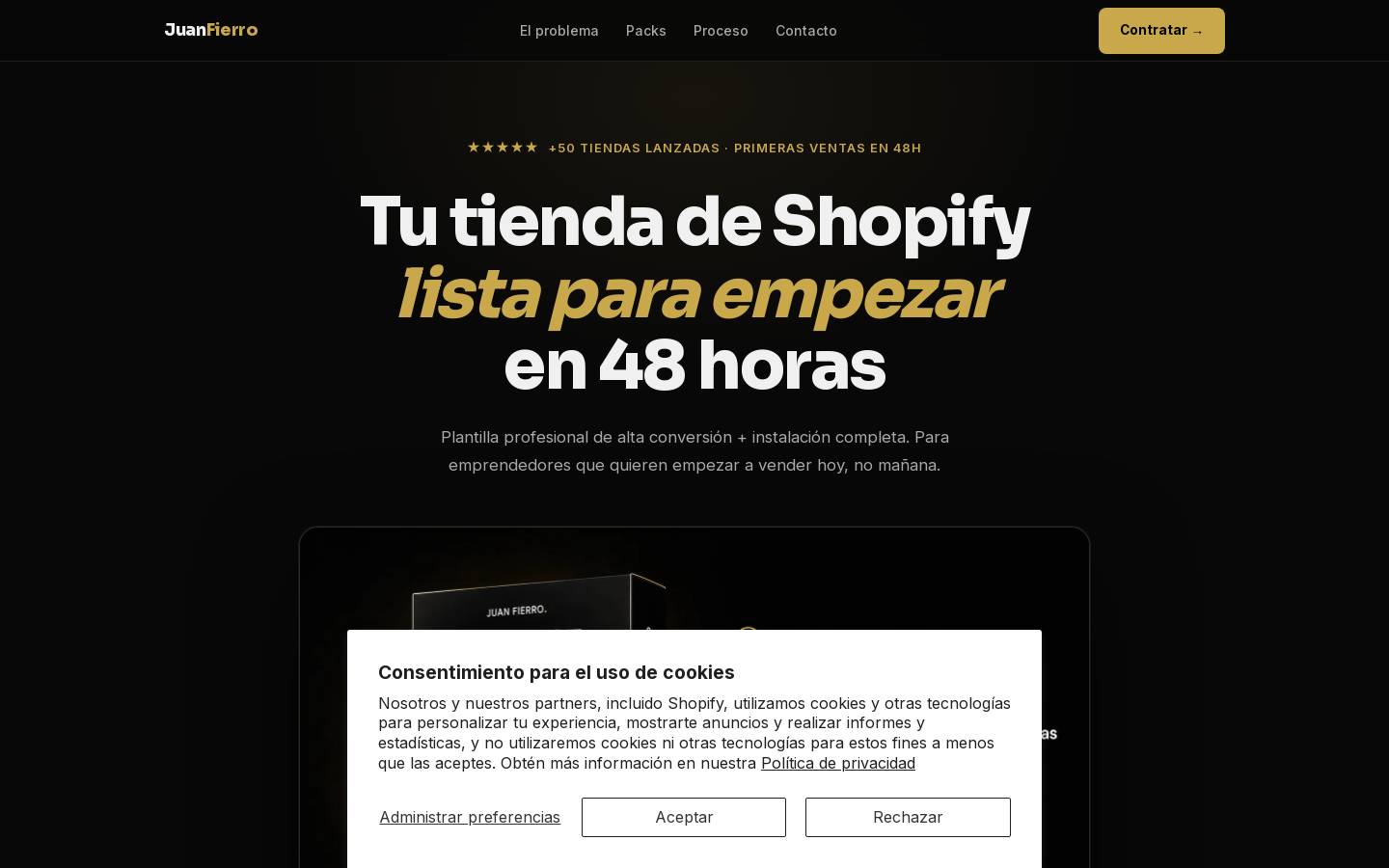 juanfierropro.com homepage screenshot