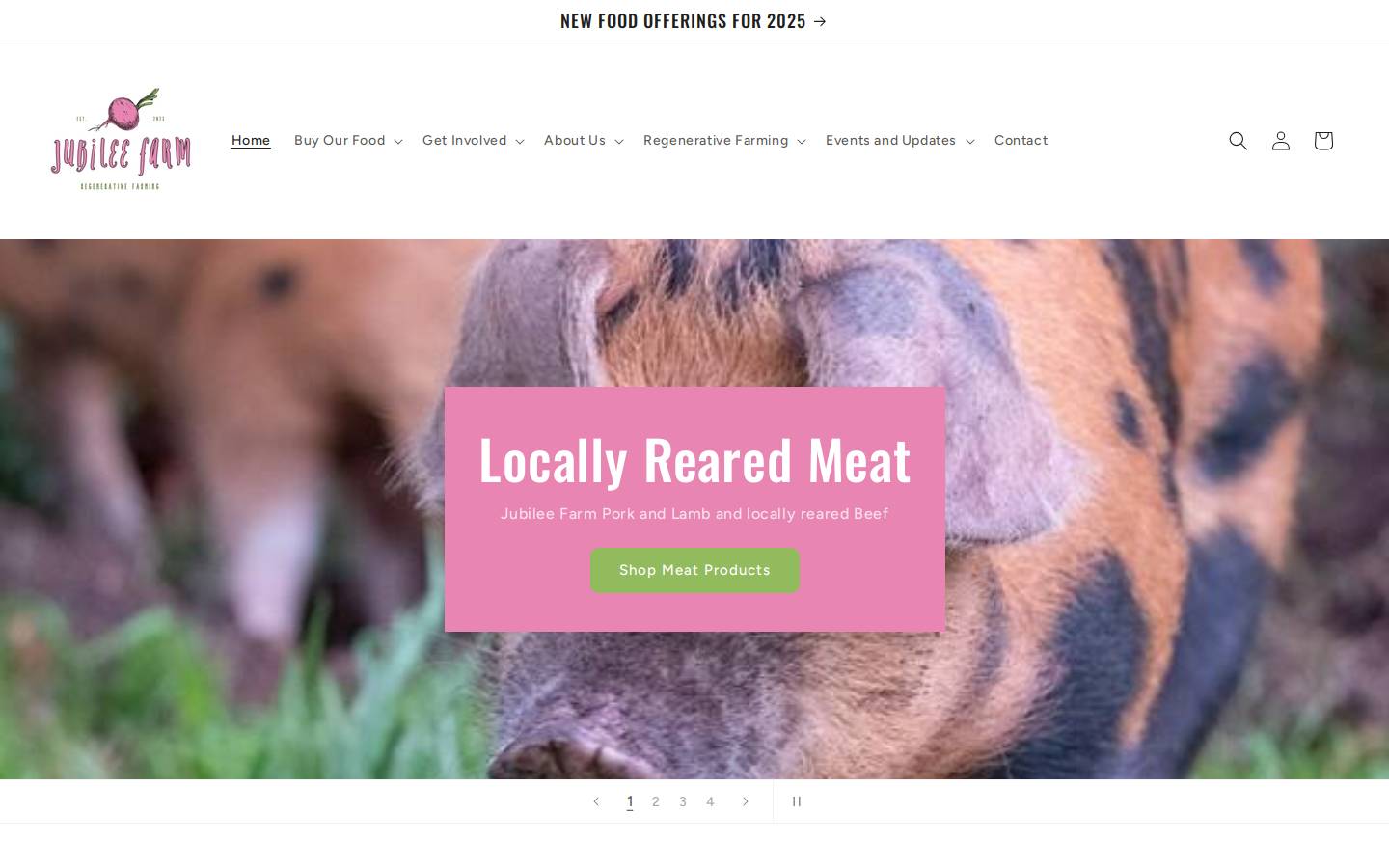 jubileefarm.co.uk homepage screenshot