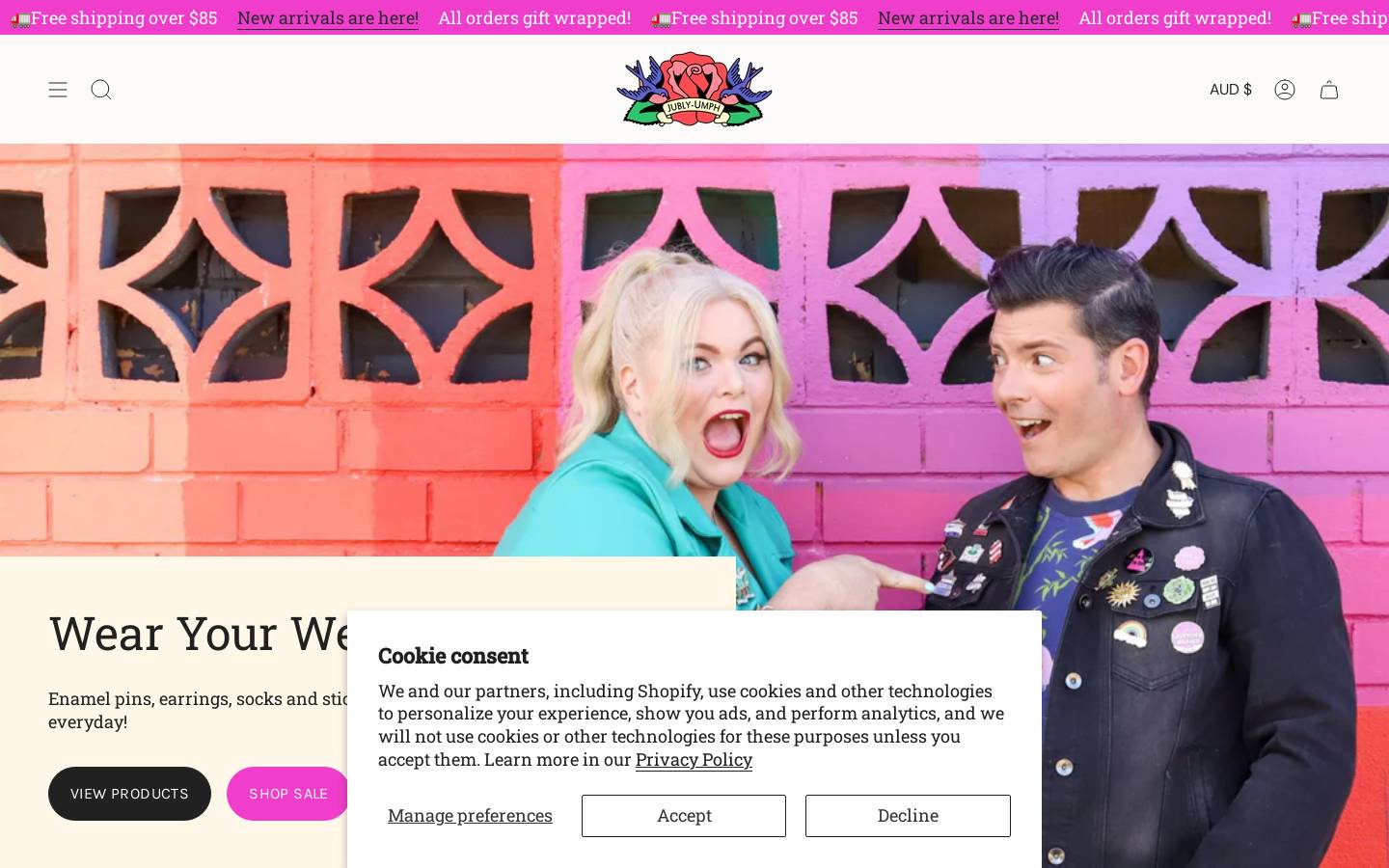 jubly-umph.com homepage screenshot