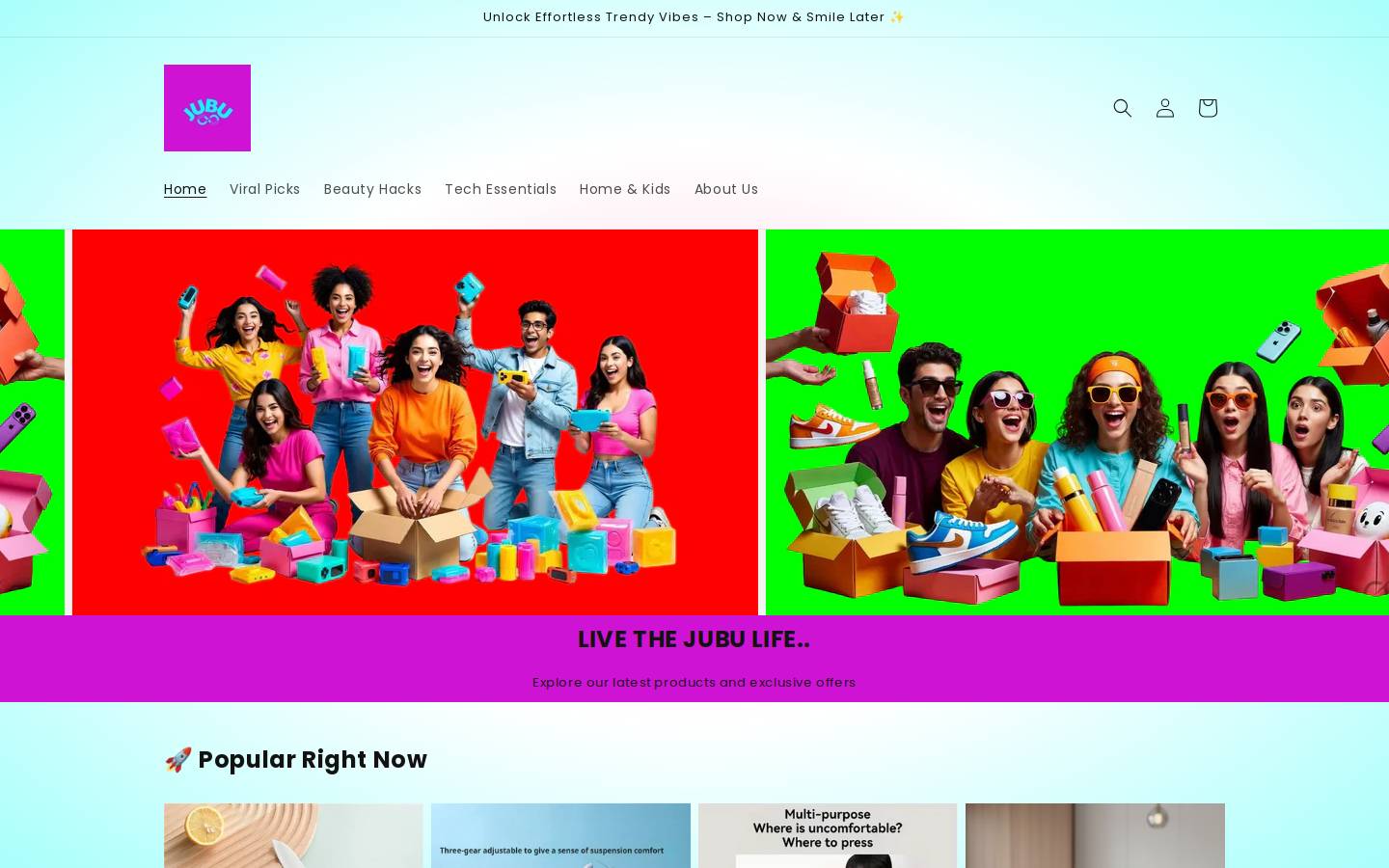 jubu.in homepage screenshot