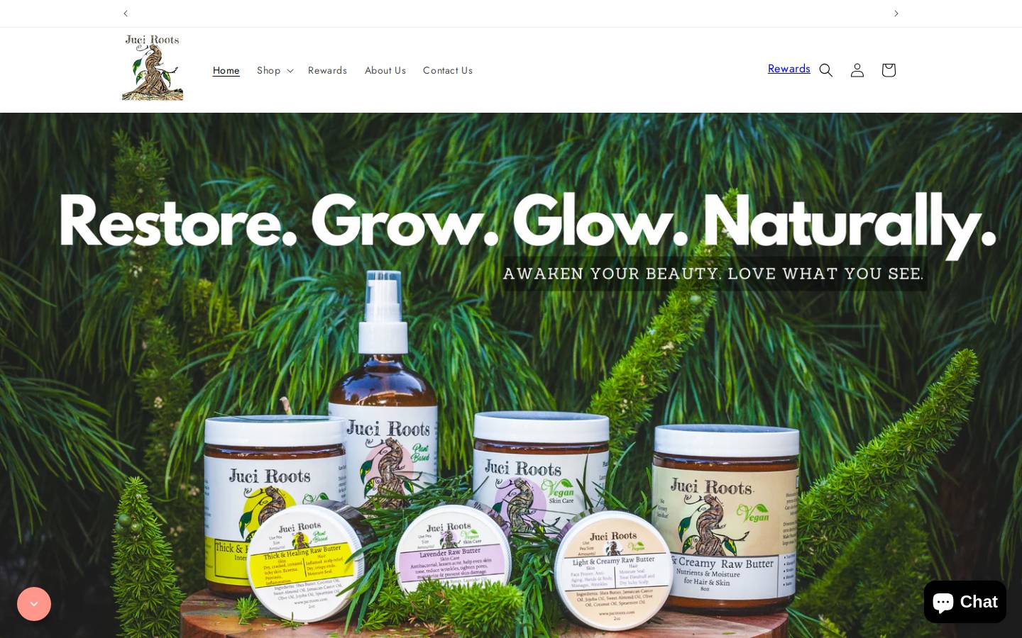 juciroots.com homepage screenshot