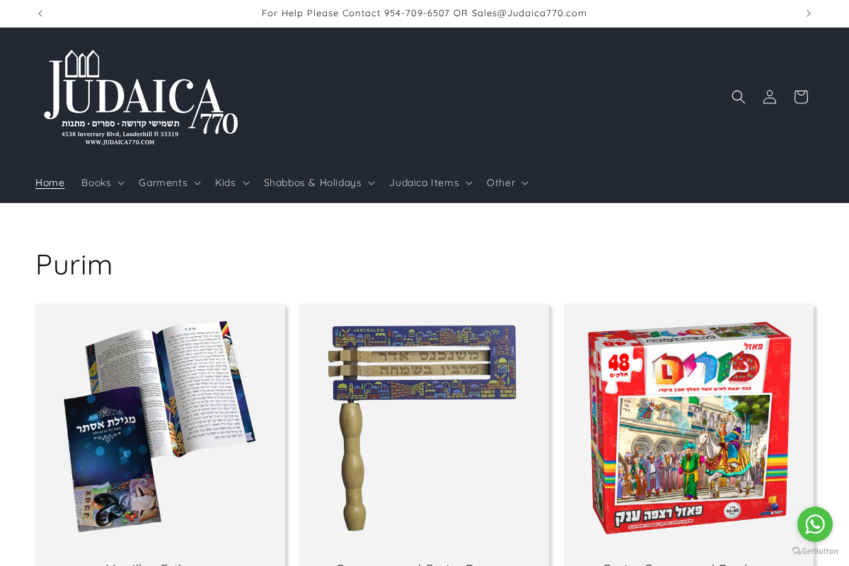 Judaica770 homepage screenshot