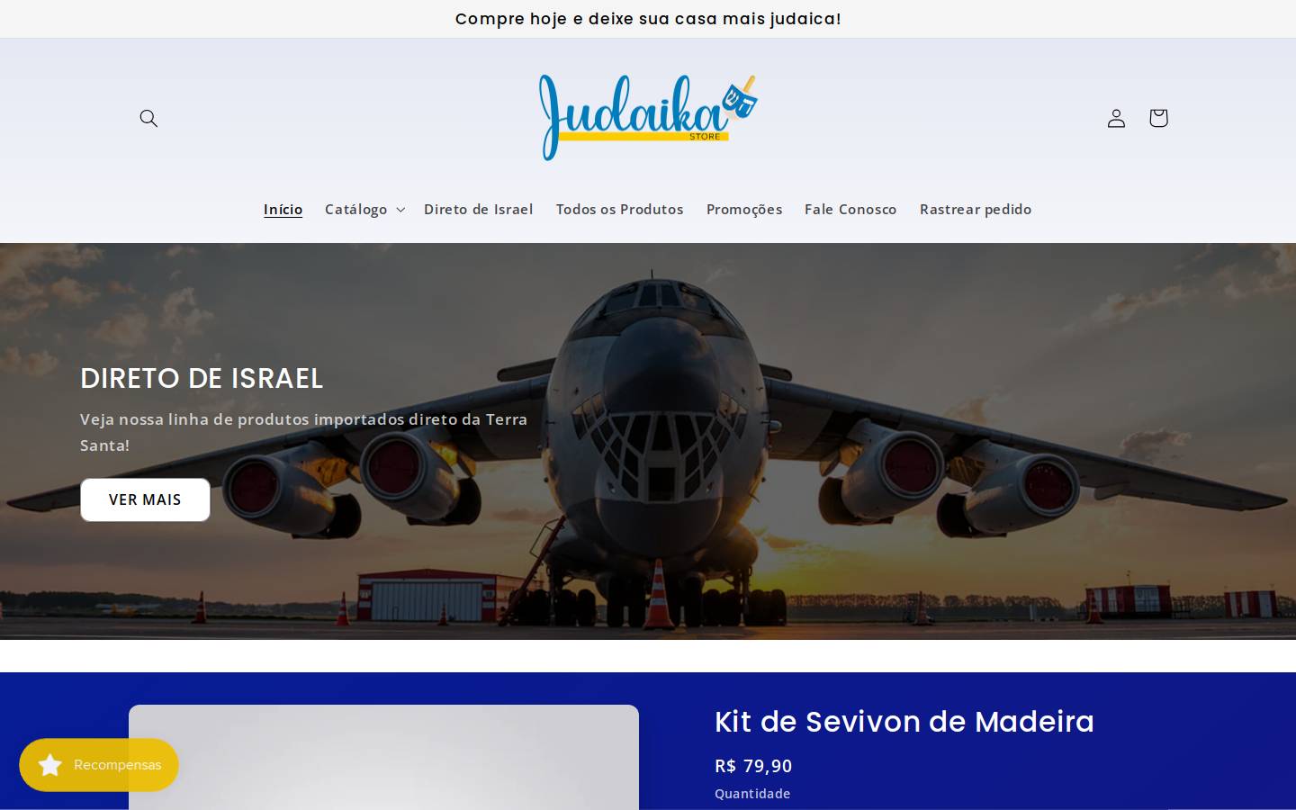 judaika.com.br homepage screenshot