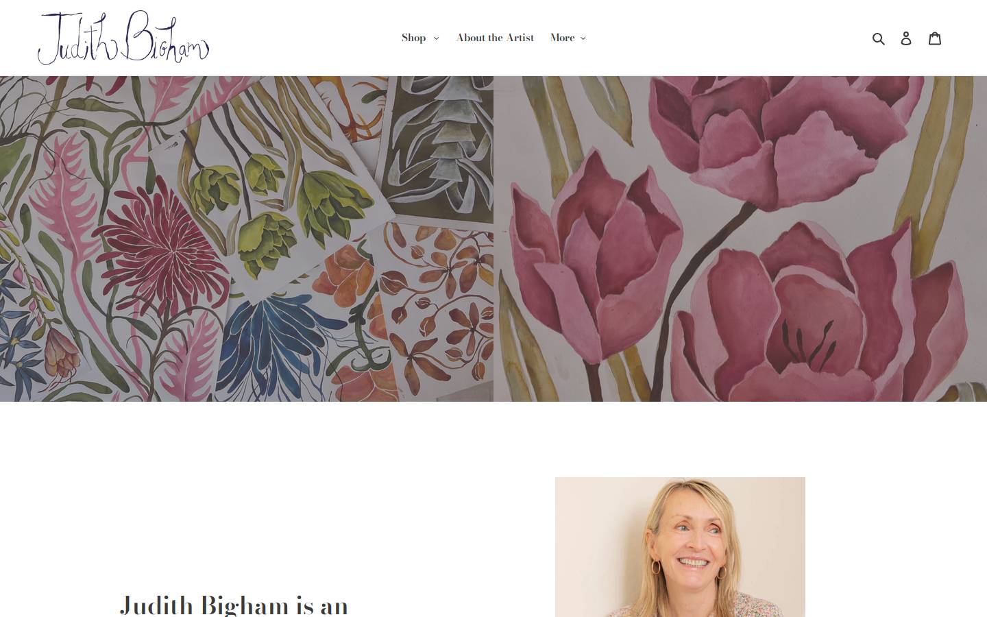 judithbigham.com homepage screenshot