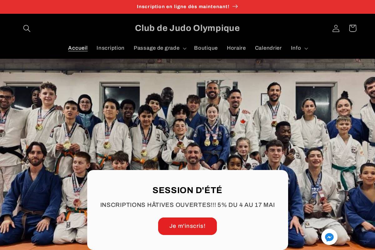 judo-olympique.com homepage screenshot