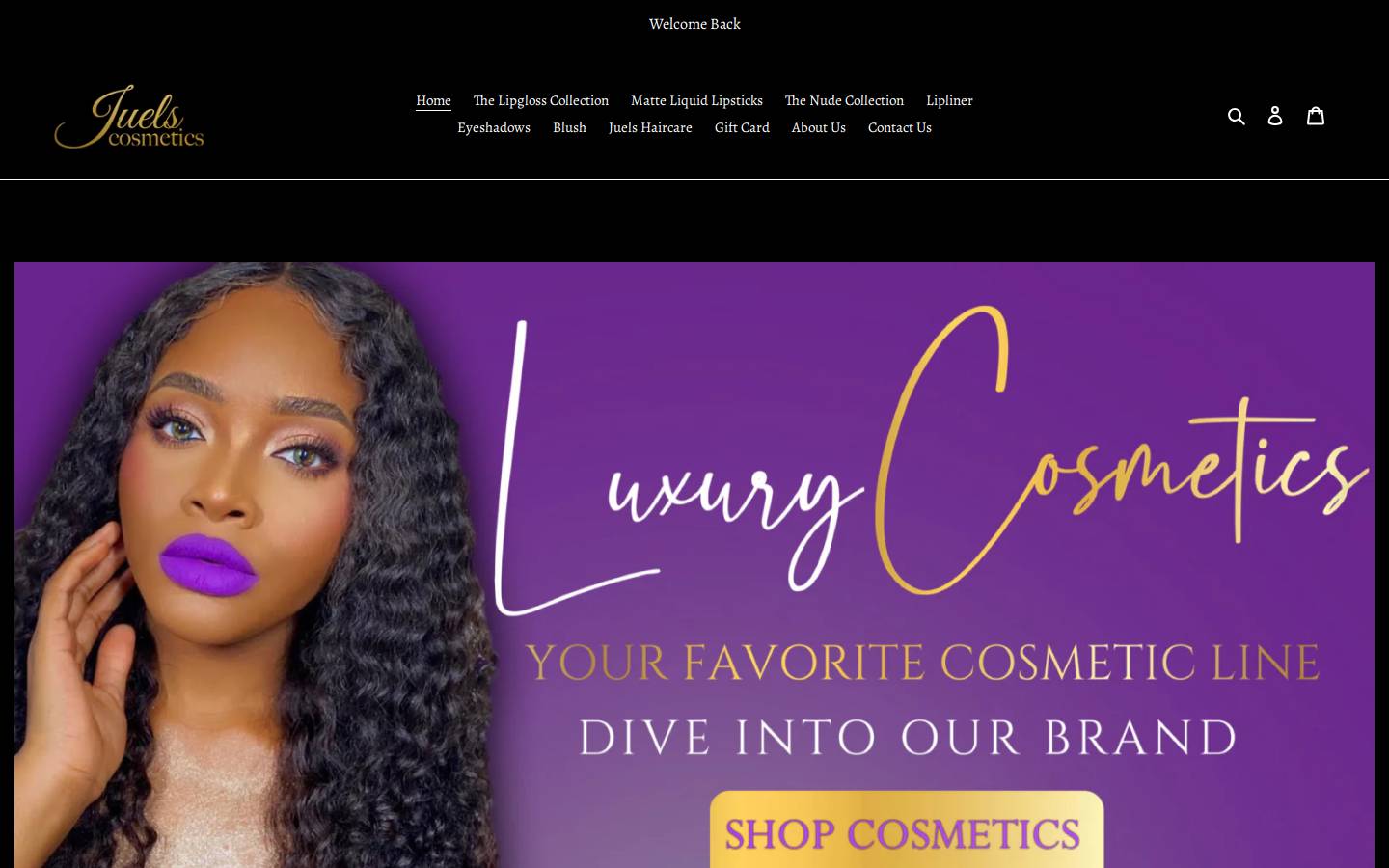 juelscosmetics.com homepage screenshot