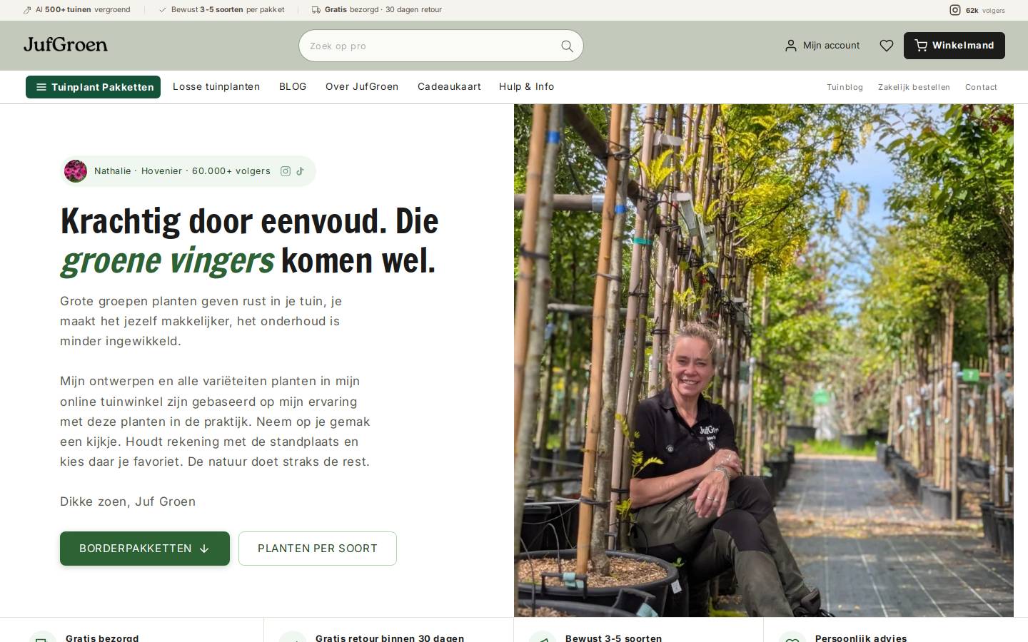 jufgroen.nl homepage screenshot
