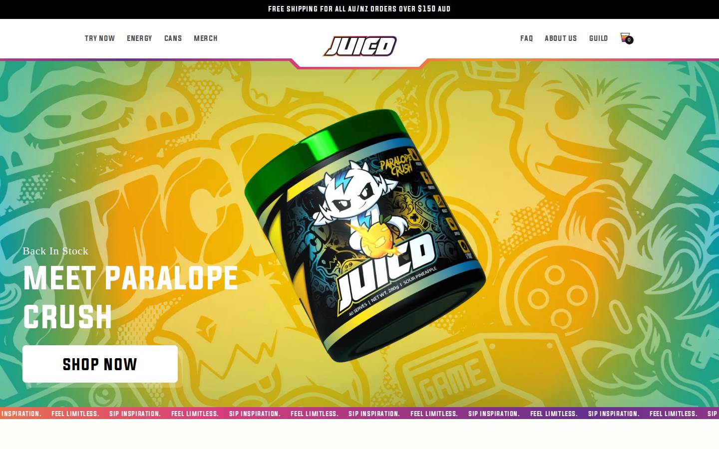 juicdenergy.com homepage screenshot
