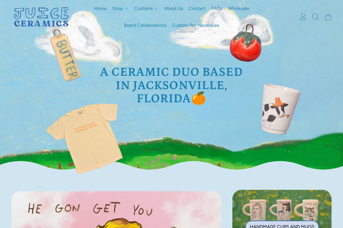 juiceceramics.com homepage screenshot