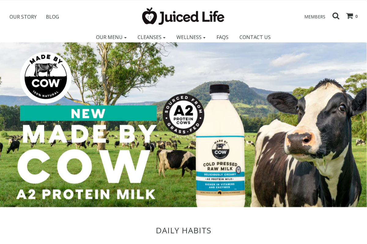 Juiced Life homepage screenshot
