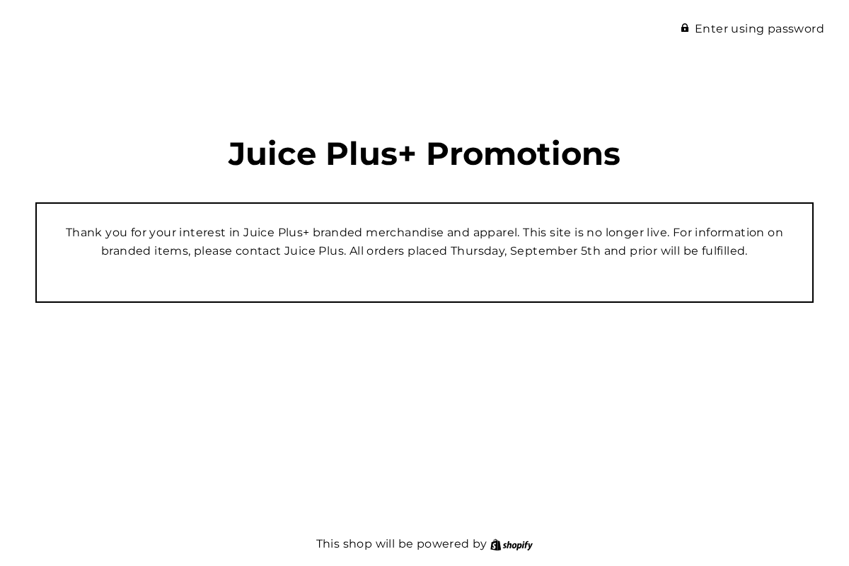 juicepluspromotions.com homepage screenshot