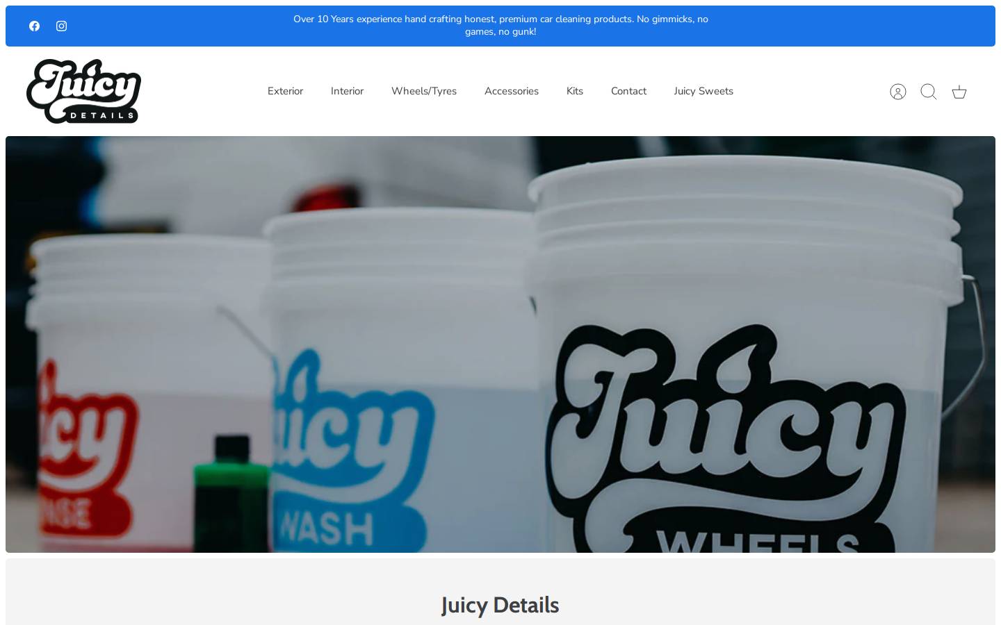 Juicy Details homepage screenshot