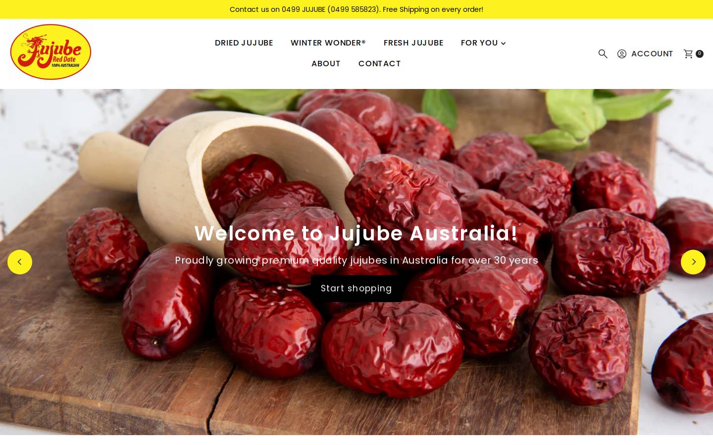 jujubeaustralia.com homepage screenshot