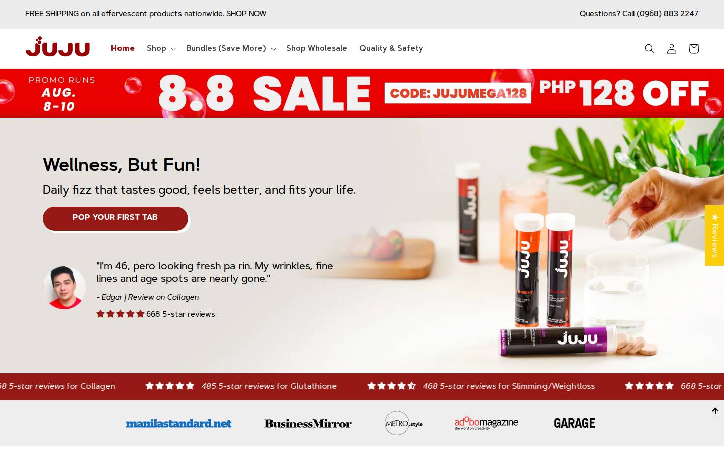 jujulifestyle.com homepage screenshot