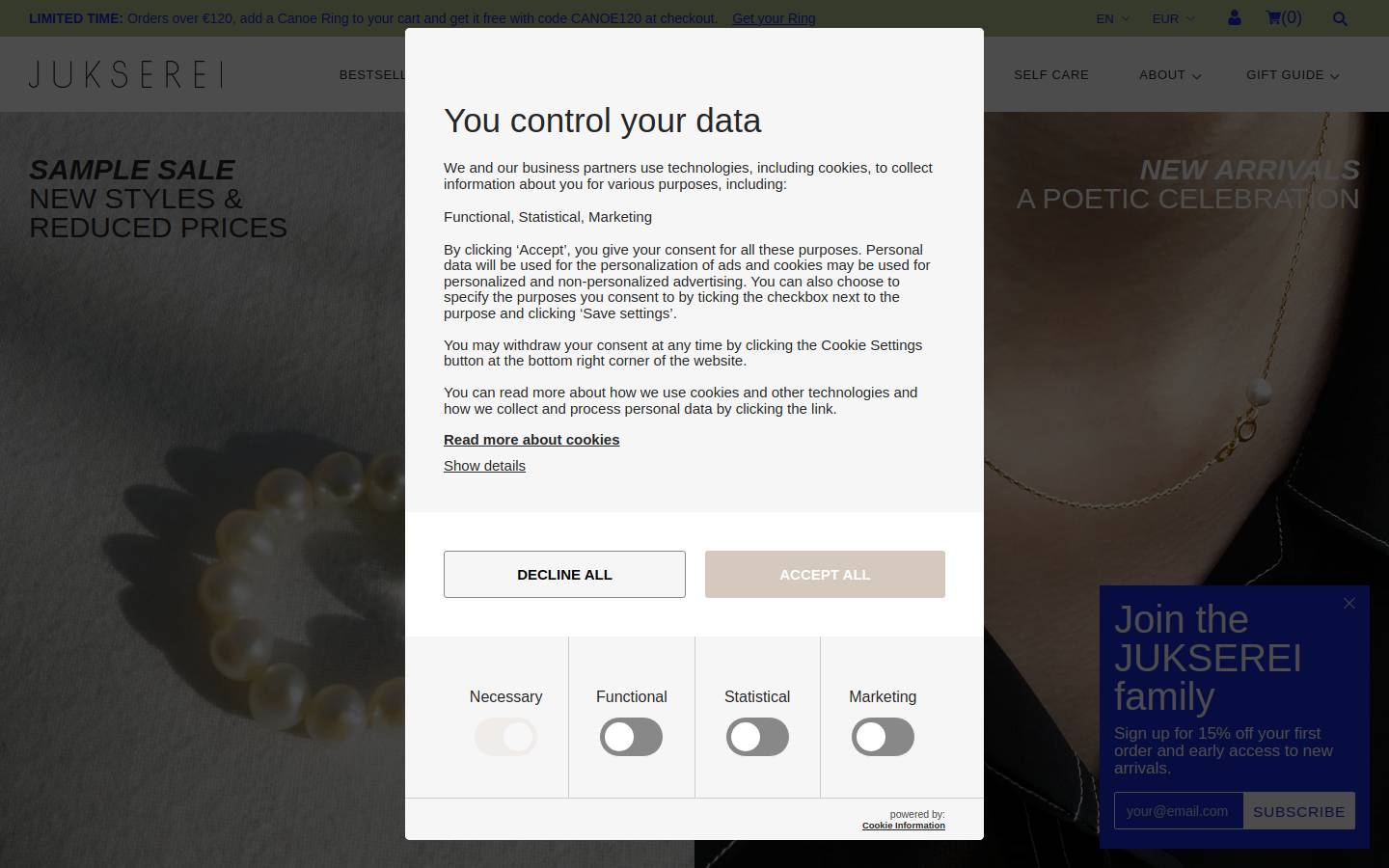 JUKSEREI homepage screenshot
