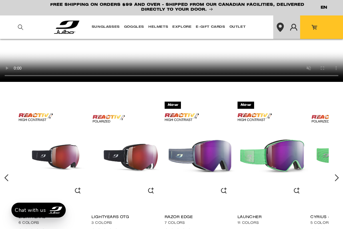 Julbo Canada homepage screenshot