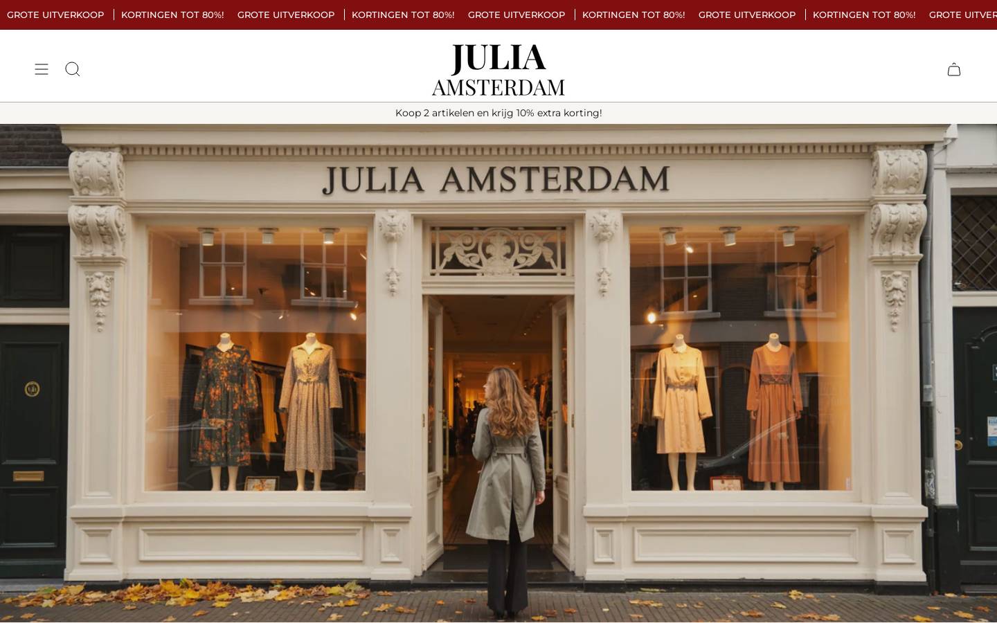 Julia Amsterdam homepage screenshot