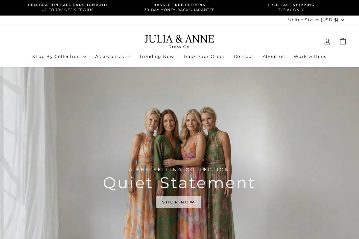 Juliaandanne homepage screenshot