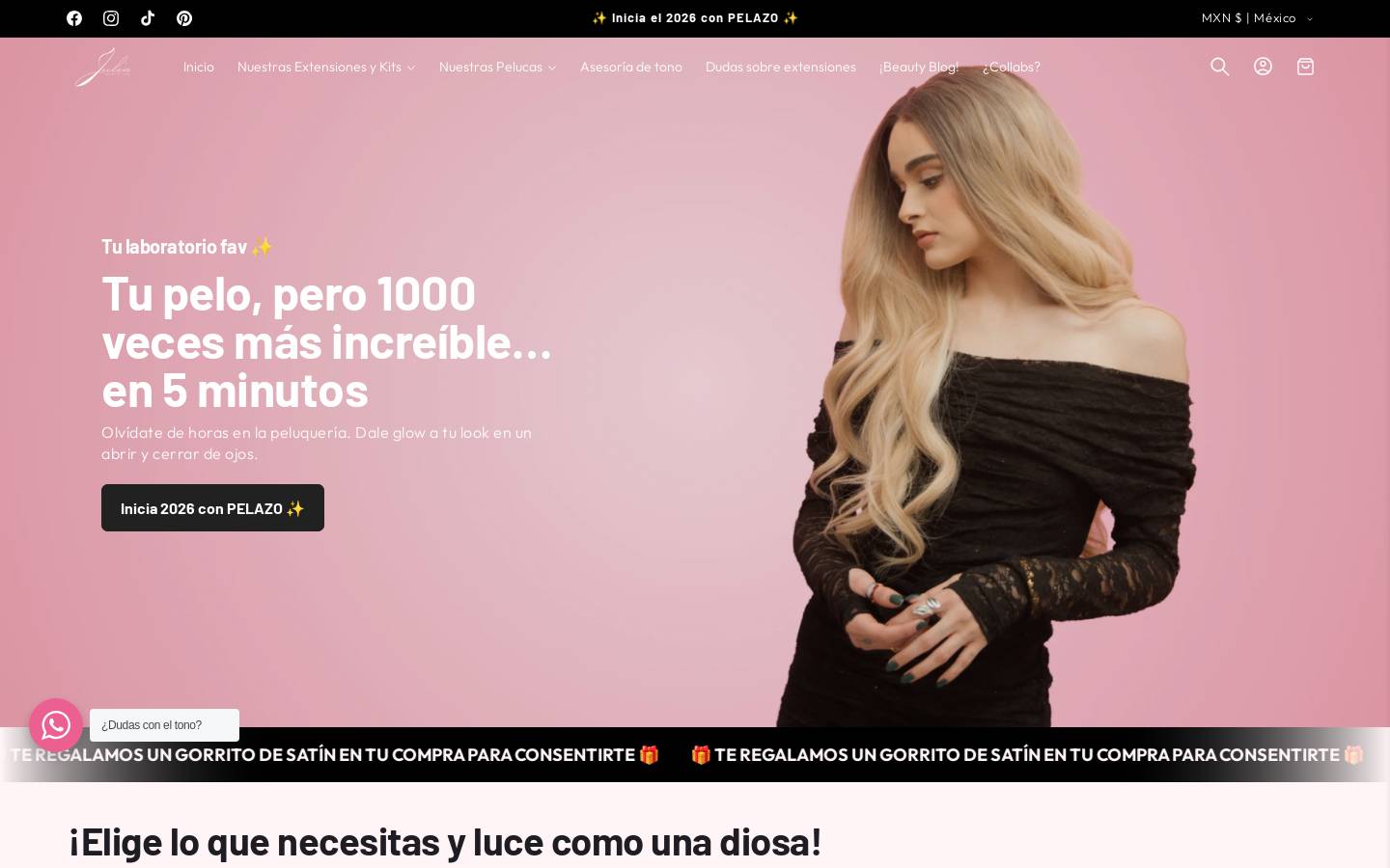 juliabeautylab.com.mx homepage screenshot