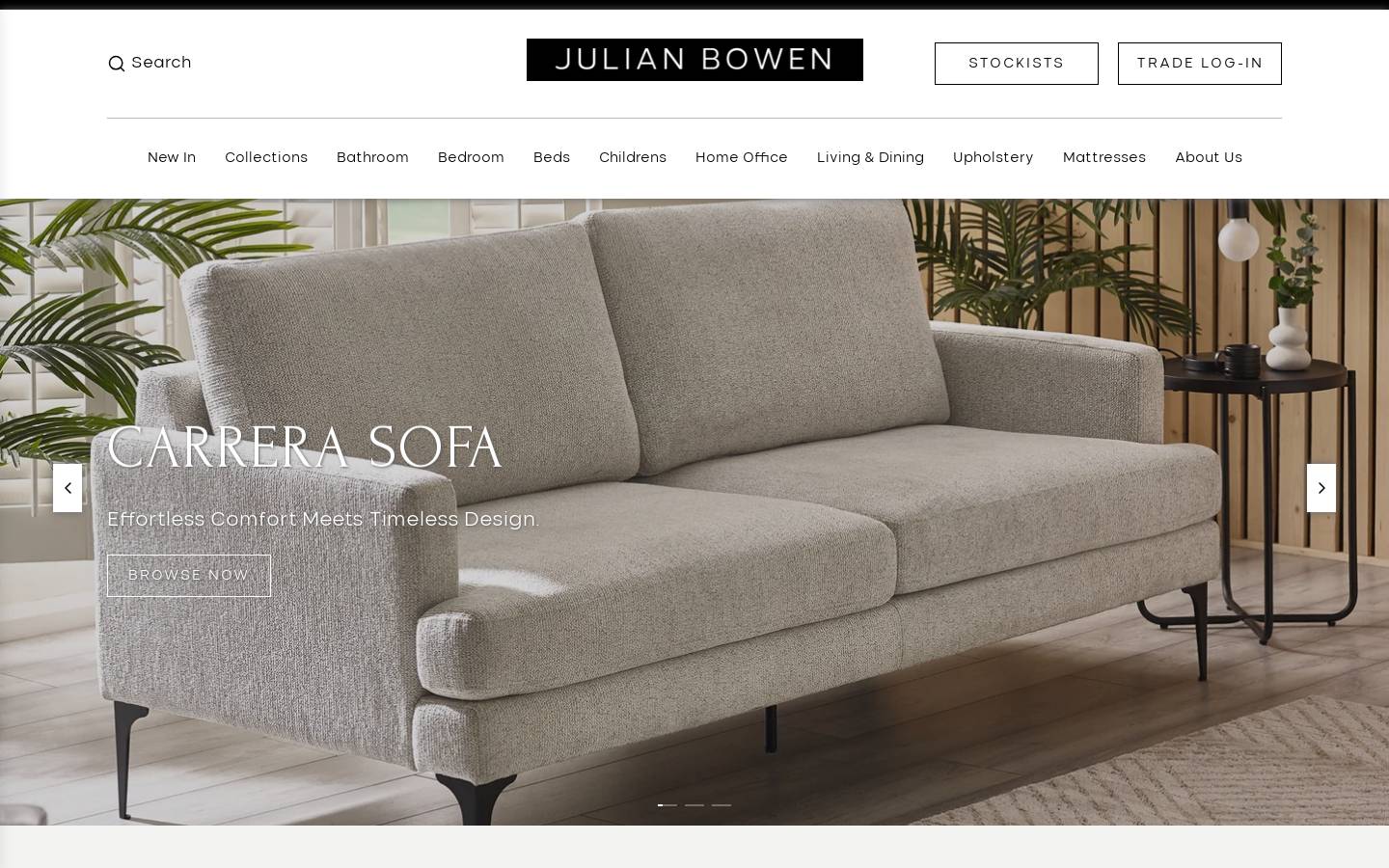 Julian Bowen homepage screenshot