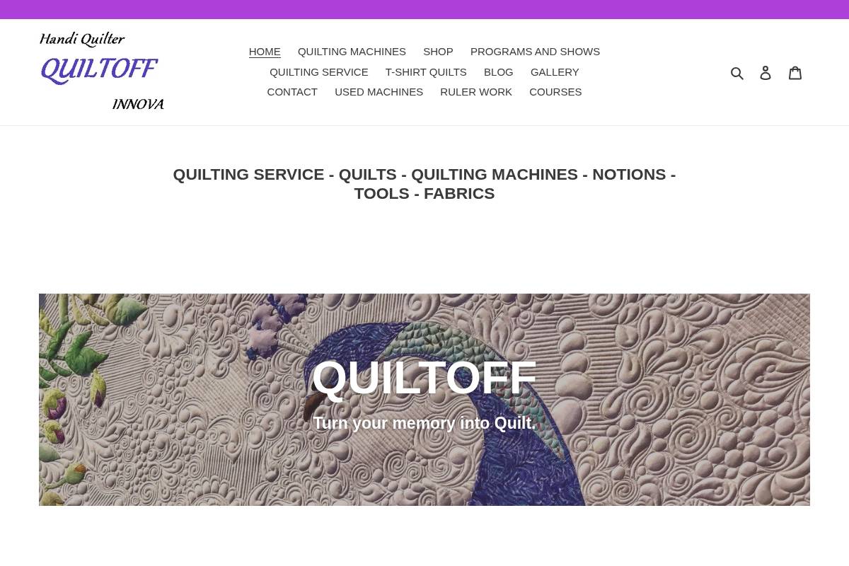 juliaquiltoff.com homepage screenshot