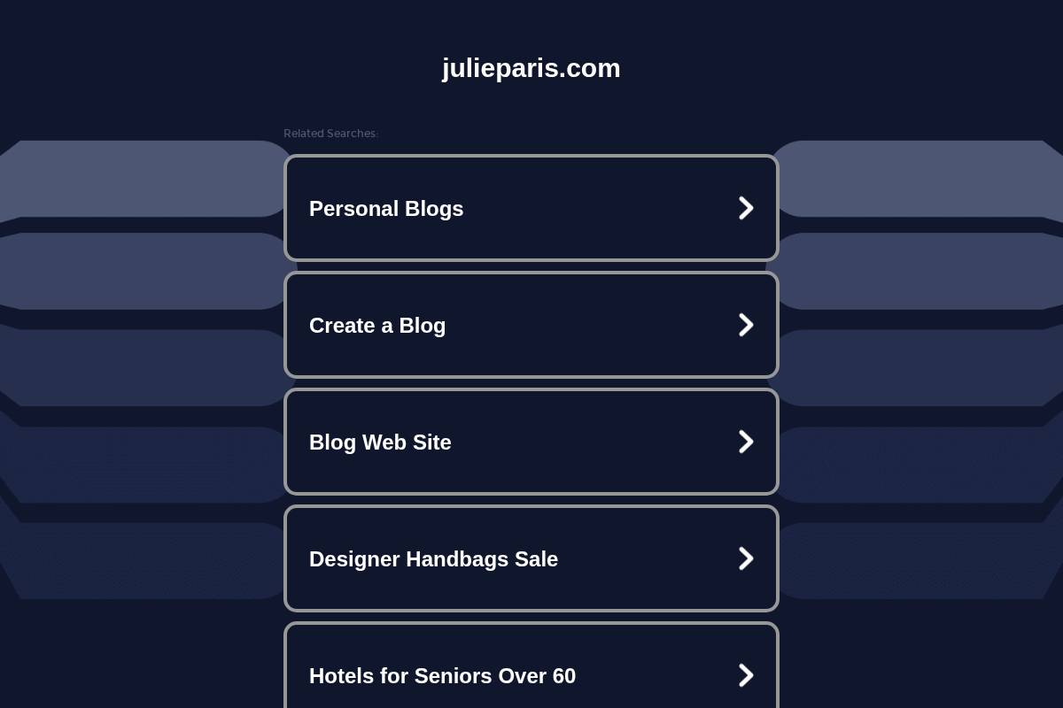 Julieparis homepage screenshot