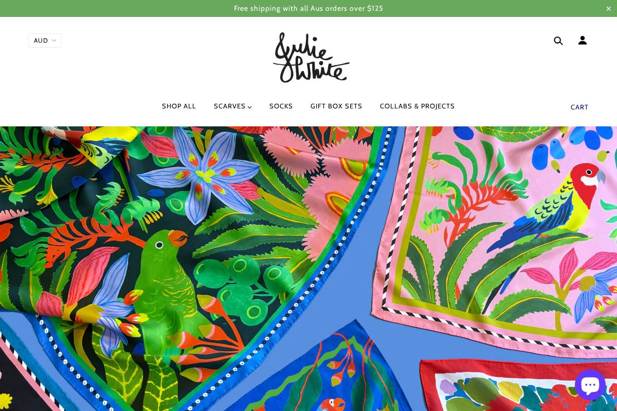 juliewhite.com.au homepage screenshot