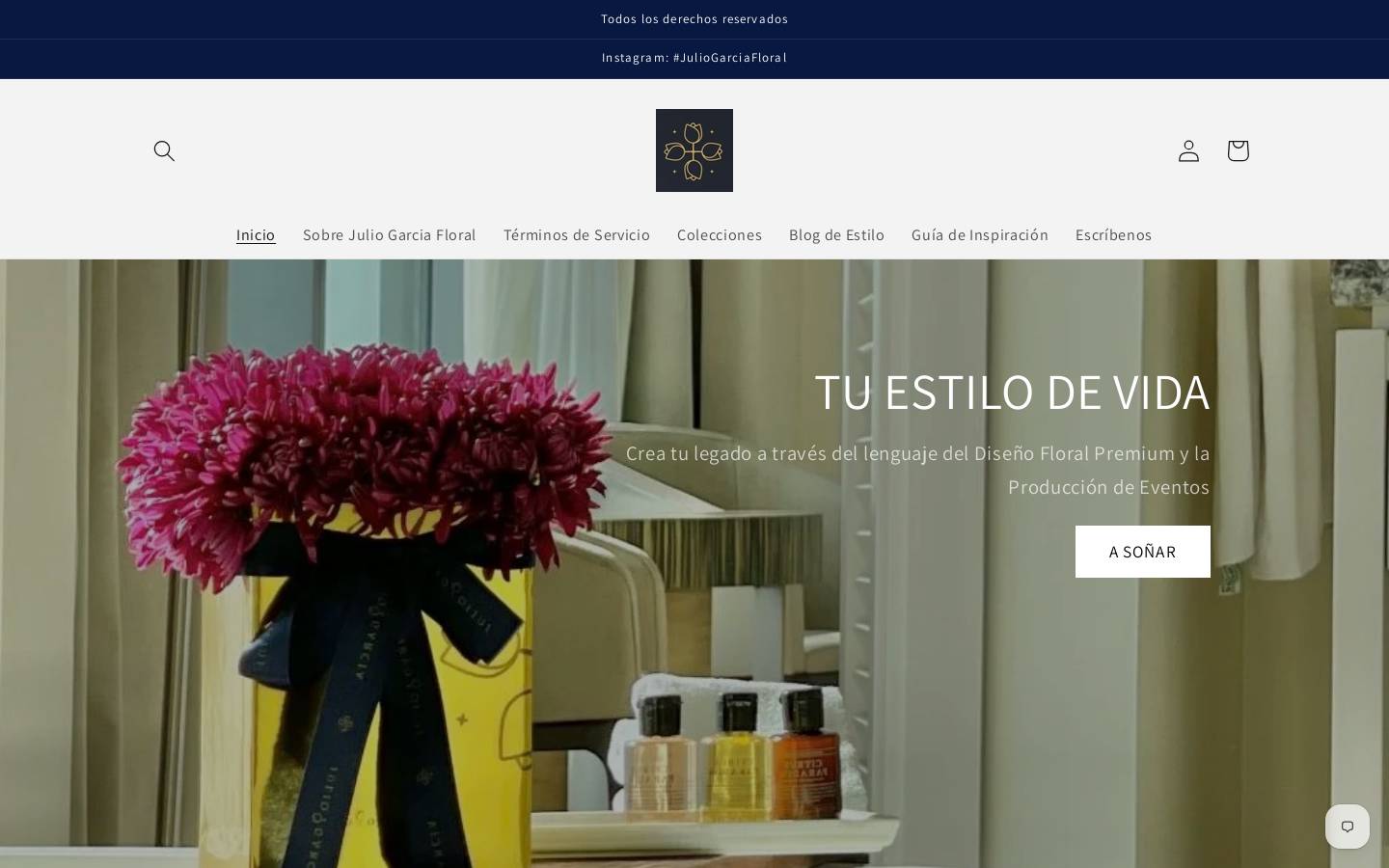 juliogarciafloral.com homepage screenshot