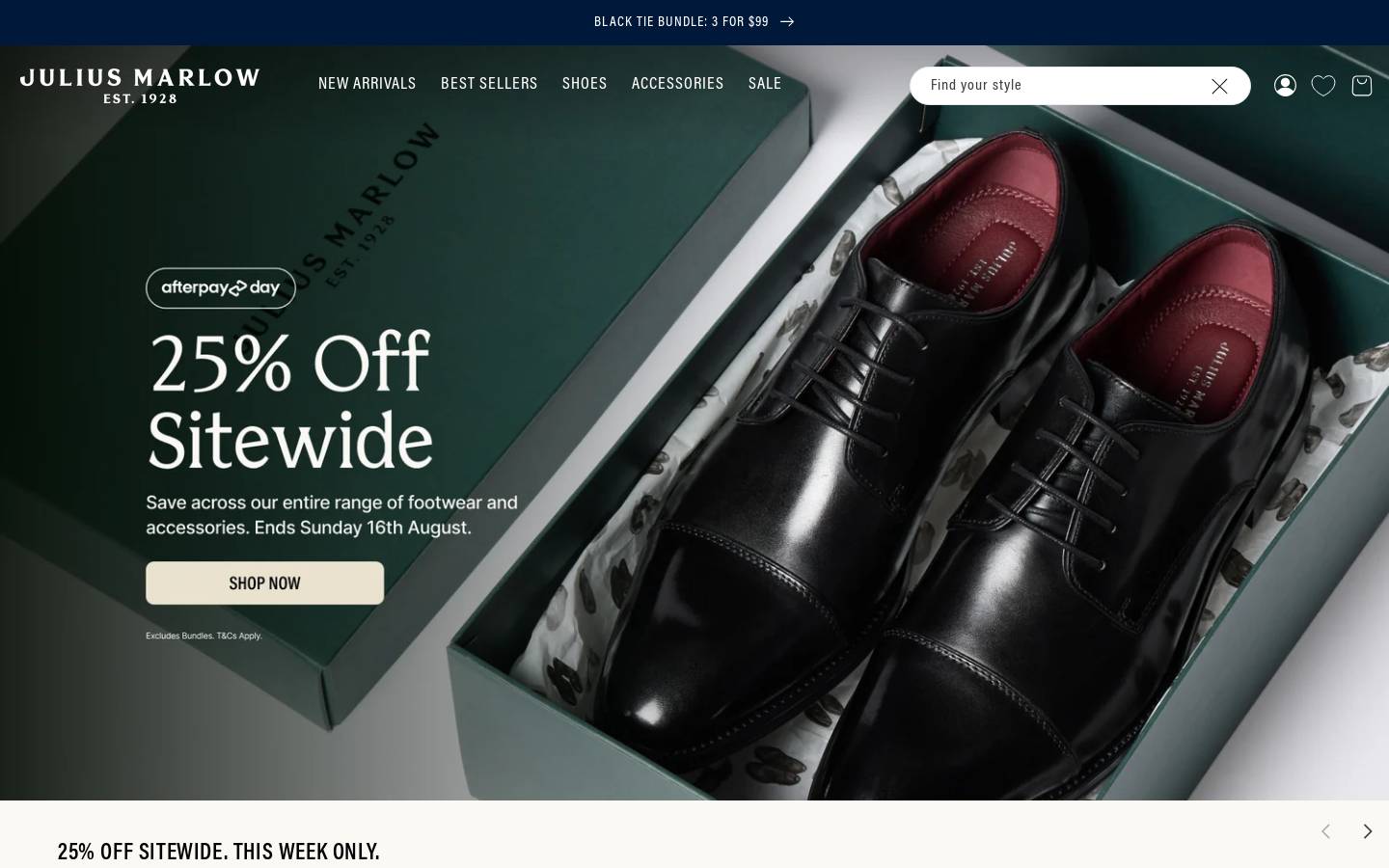 Julius Marlow - Home homepage screenshot