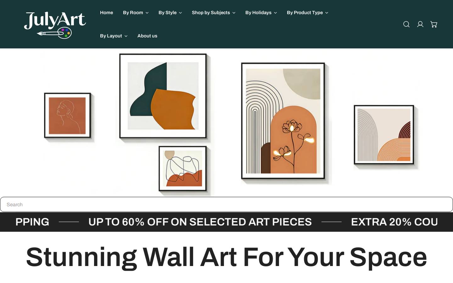 julyart.com homepage screenshot