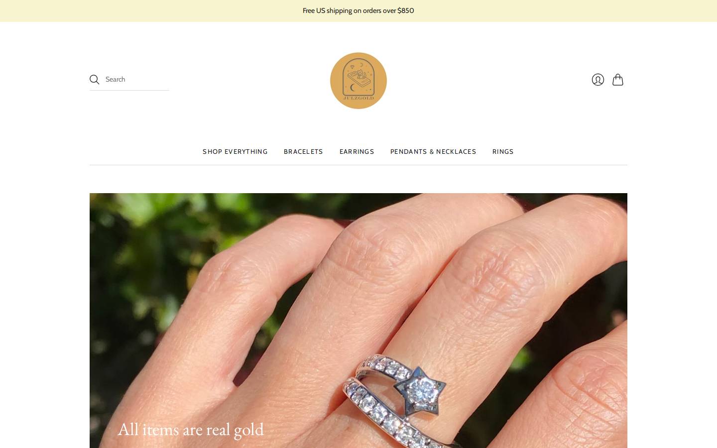 julzgold.com homepage screenshot