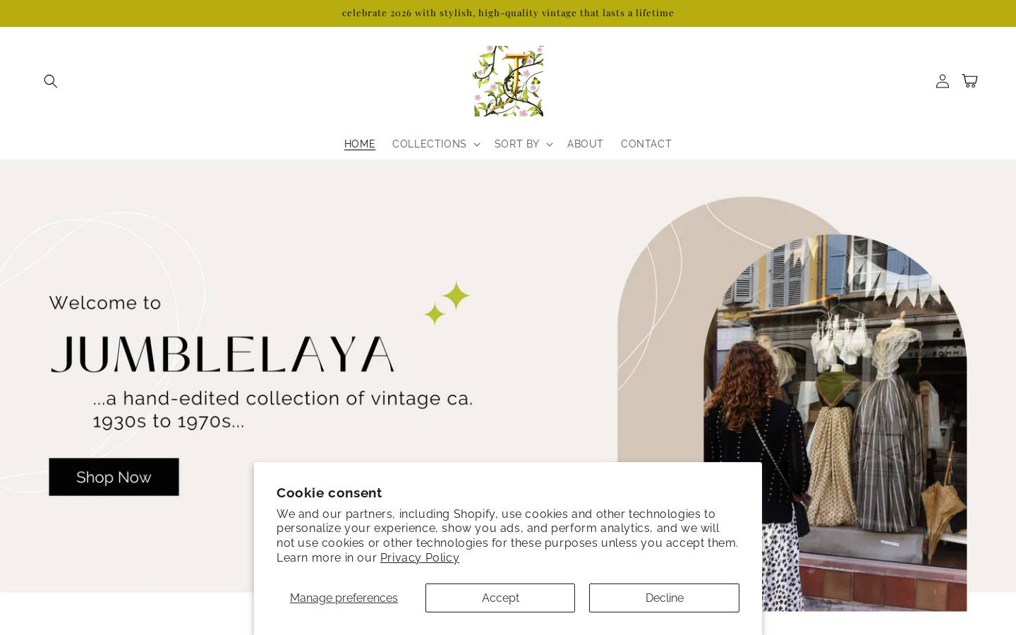 jumblelaya.com homepage screenshot